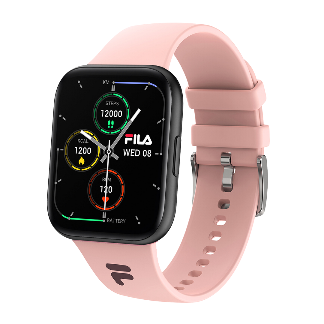 Jam Tangan FILA Smartwatch FL38SW26BPINK Unisex Full Screen Touch Display Pink Silicone Strap