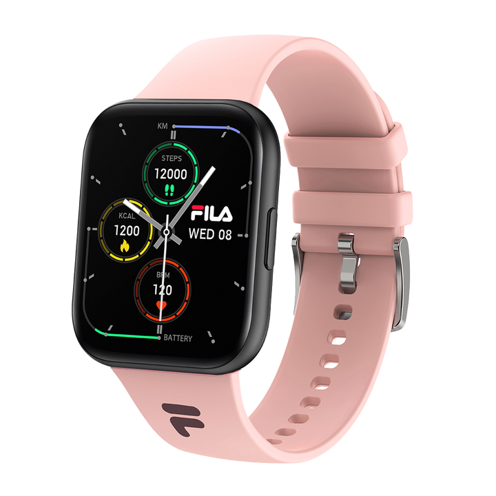 Jam Tangan FILA Smartwatch FL38SW26BPINK Unisex Full Screen Touch Display Pink Silicone Strap