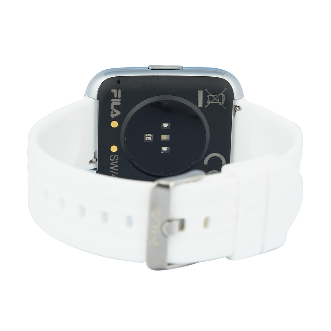 Jam Tangan FILA Smartwatch FL38SW40 Full Screen Touch Display White Rubber Strap