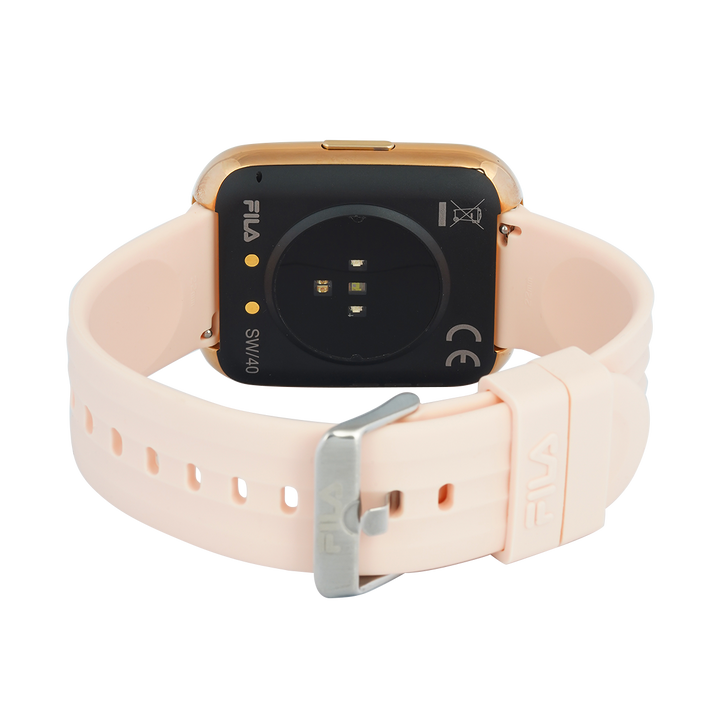 Jam Tangan FILA Smartwatch FL38SW40G Unisex Full Screen Touch Display Pink Silicone Strap