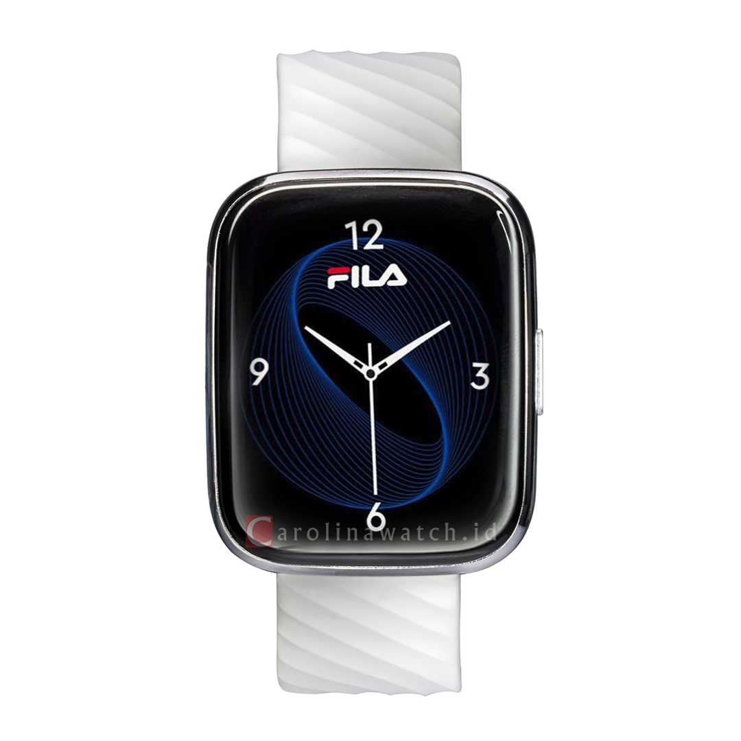 Jam Tangan FILA Smartwatch FL38SW40 Full Screen Touch Display White Rubber Strap