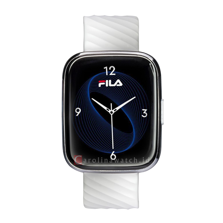 Jam Tangan FILA Smartwatch FL38SW40 Full Screen Touch Display White Rubber Strap