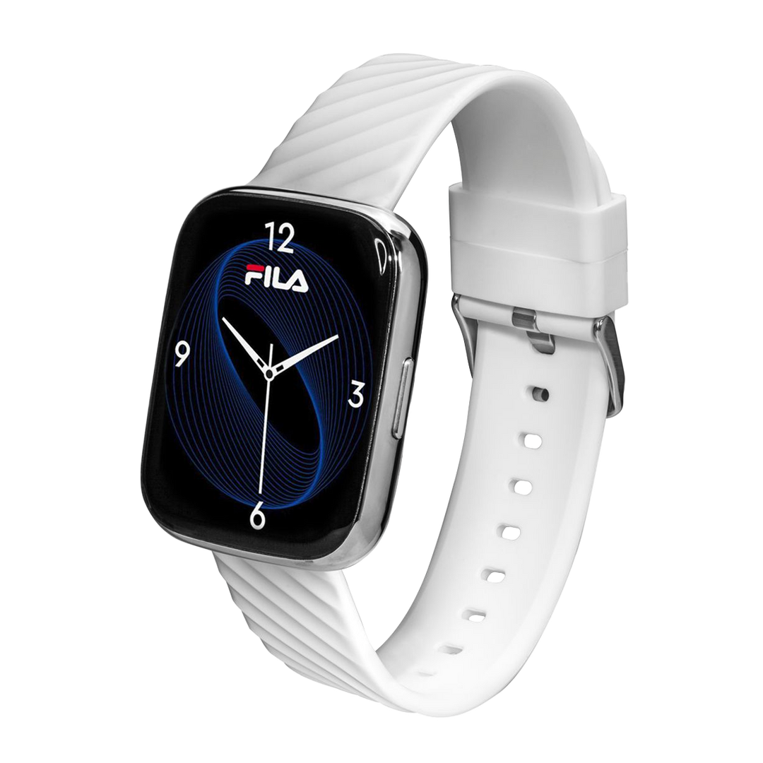 Jam Tangan FILA Smartwatch FL38SW40 Full Screen Touch Display White Rubber Strap