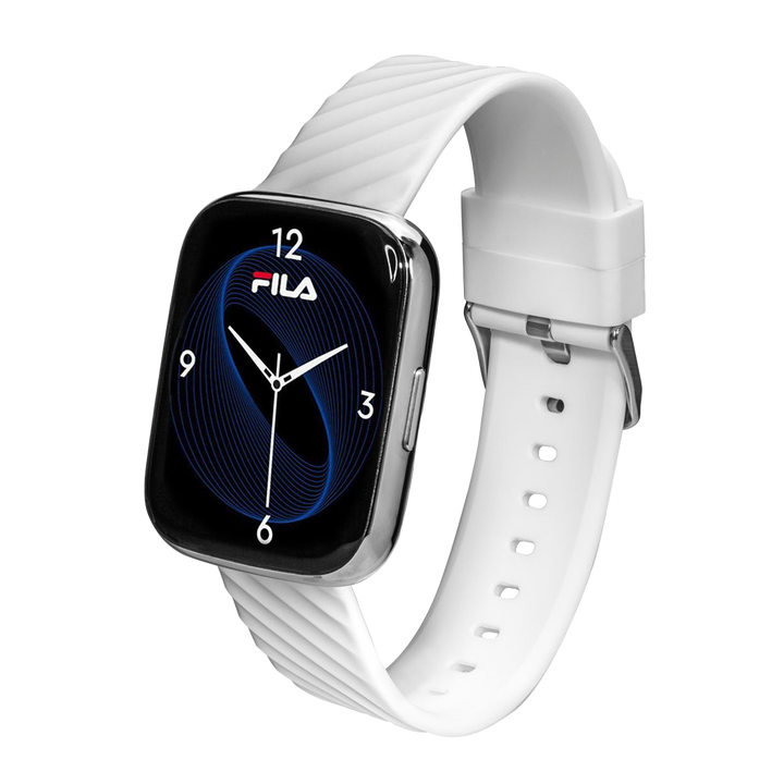 Jam Tangan FILA Smartwatch FL38SW40 Full Screen Touch Display White Rubber Strap