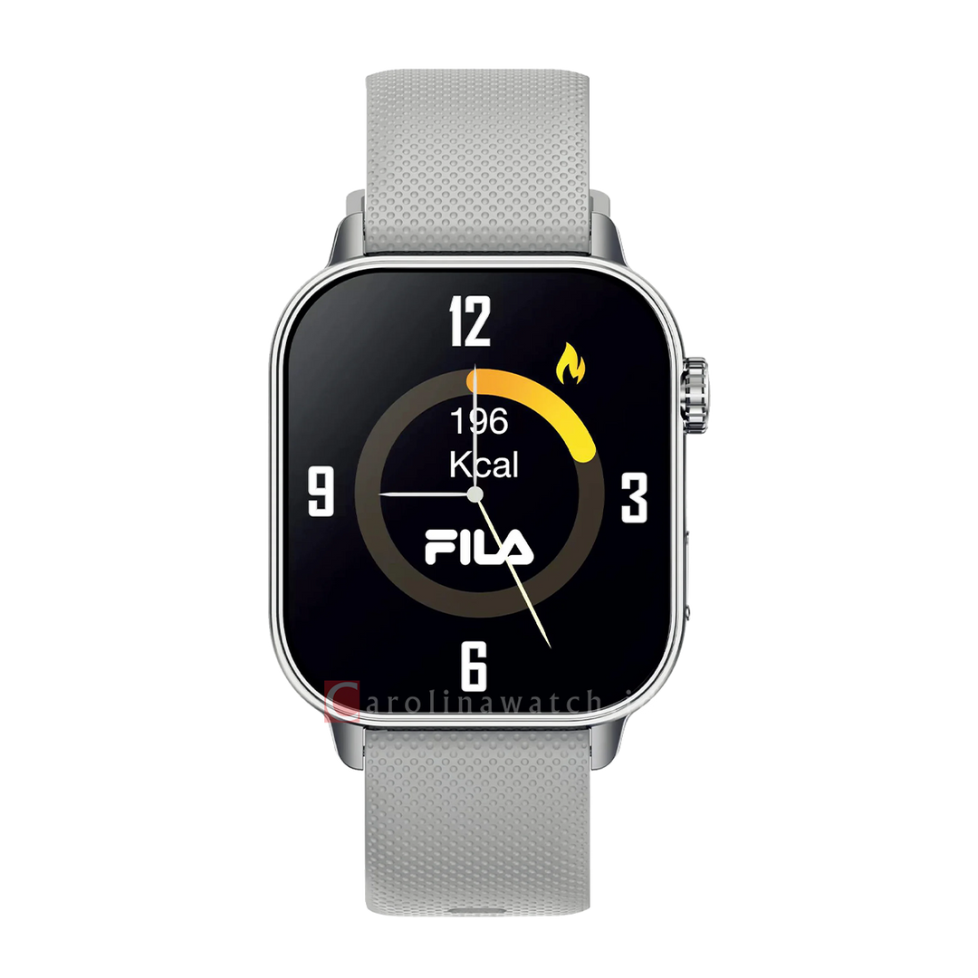 Jam Tangan FILA Smartwatch FL38SW60 Unisex Full Screen Touch Display Grey Rubber Strap