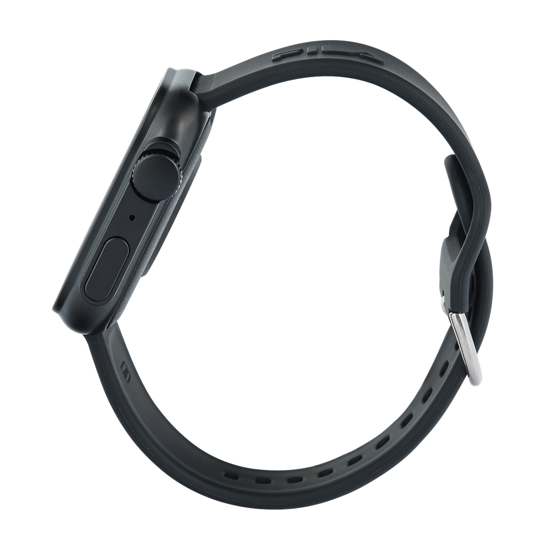 Jam Tangan FILA Smartwatch FL38SW70B Unisex Full Screen Touch Display Black Silicone Strap