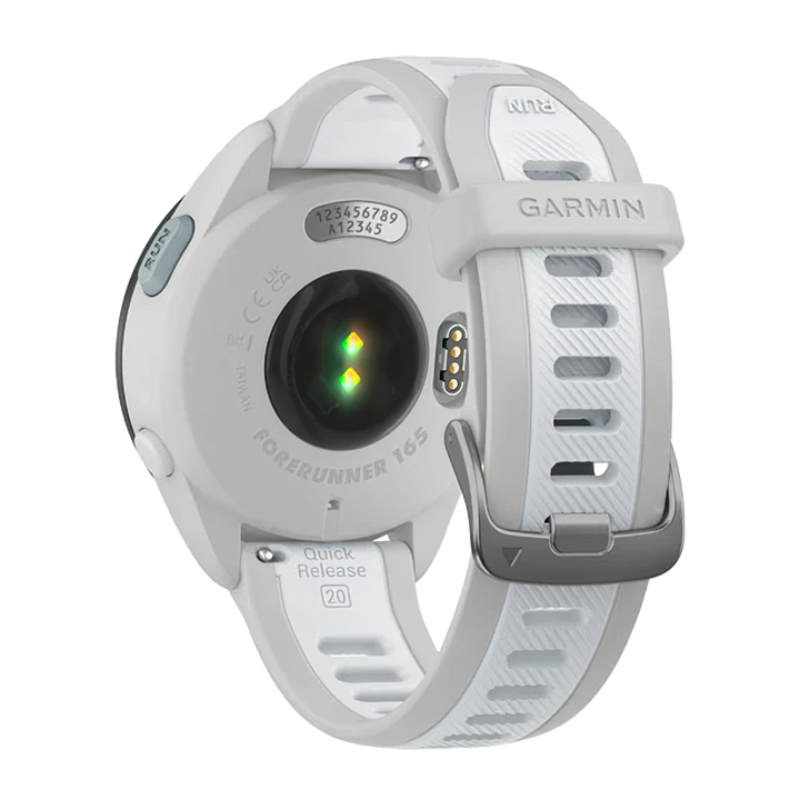 Jam Tangan Garmin Forerunner 165 FORERUNNER165MISTGREYWHTSTN Unisex GPS Running Watch with Heart Rate Monitor