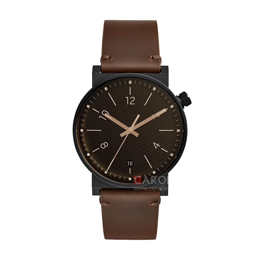 Jam Tangan Fossil Barstow FS5552 Men Brown Dial Brown Leather Strap