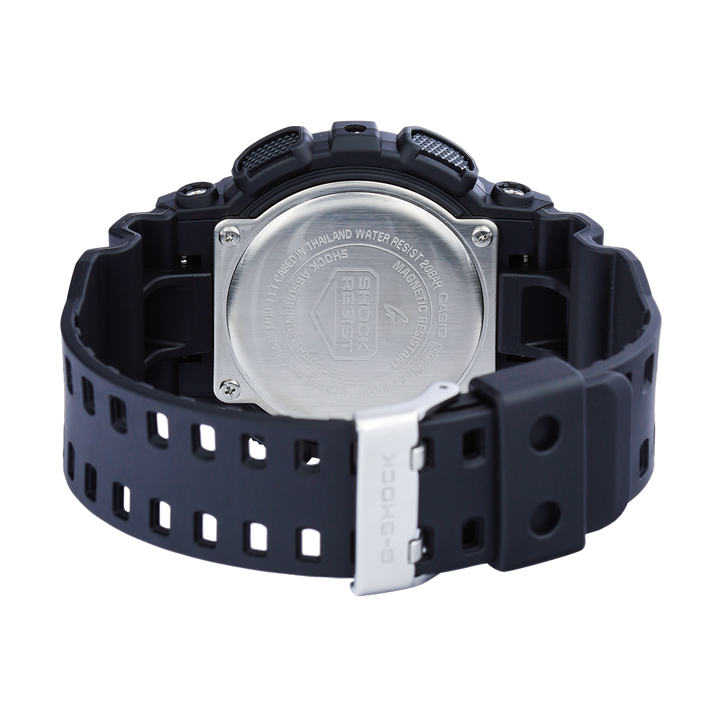 Jam Tangan Casio G-Shock GA-100MF-1A Men Black Digital Analog Dial Black Resin Band