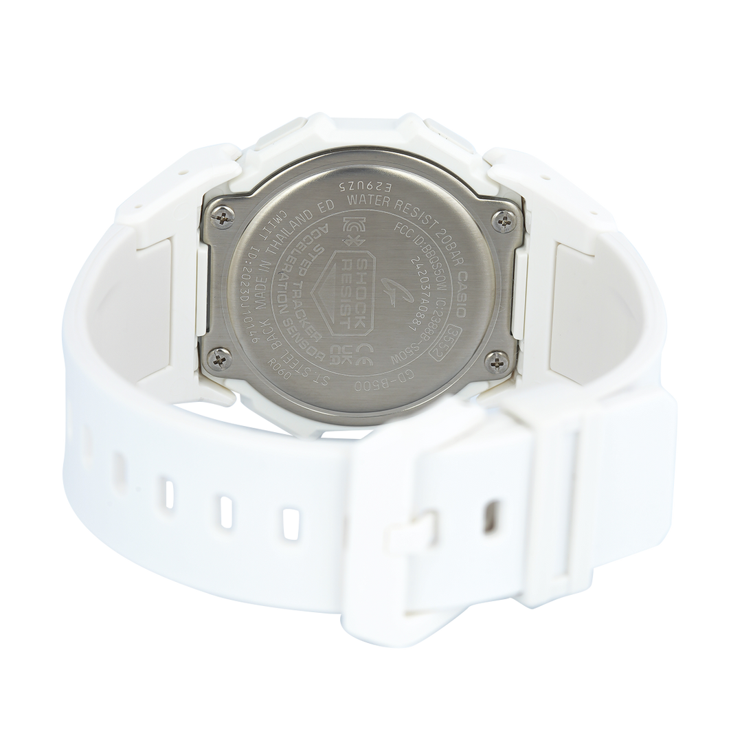 Jam Tangan CASIO G SHOCK GD-B500-7D Men Digital Dial White Resin Band