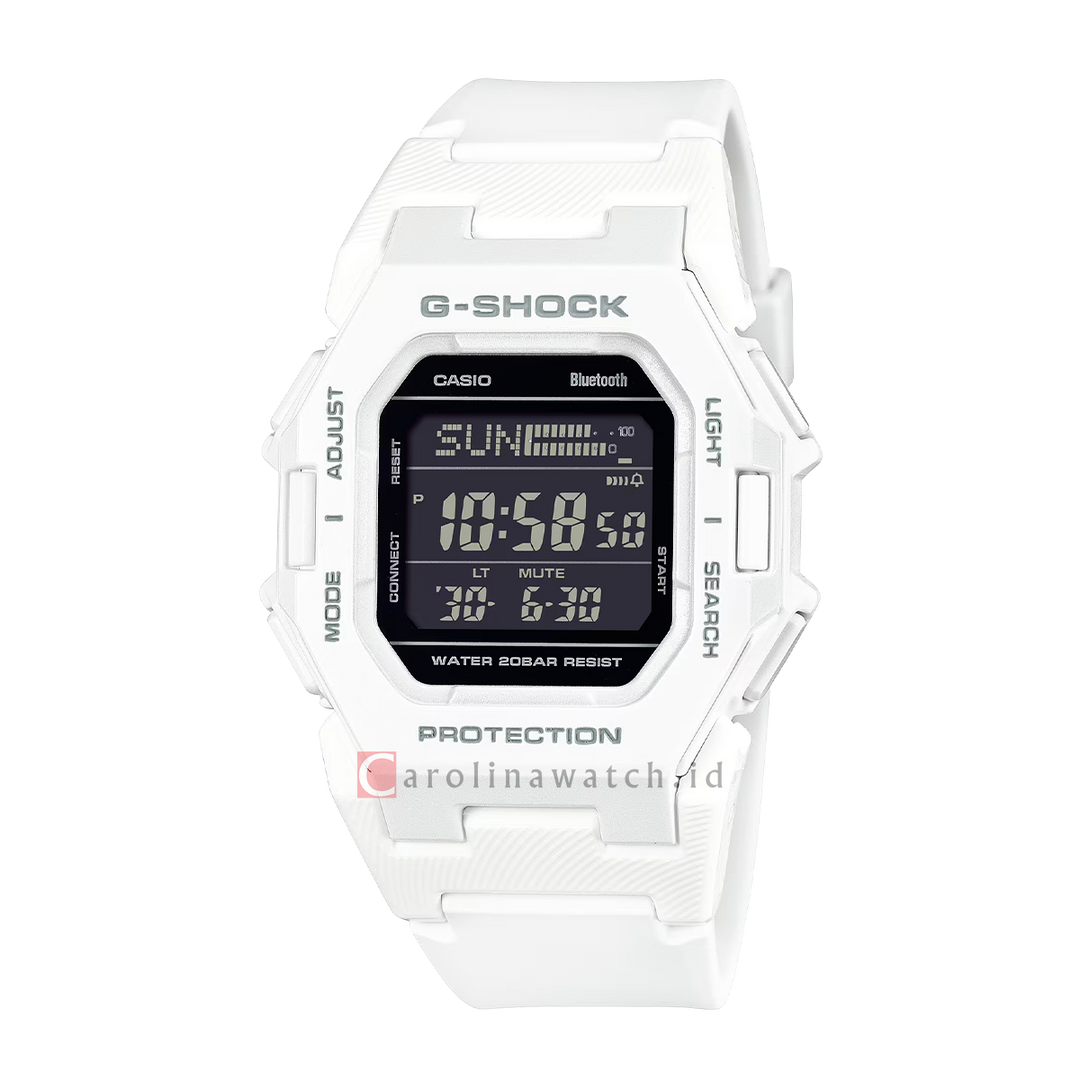 Jam Tangan CASIO G SHOCK GD-B500-7D Men Digital Dial White Resin Band