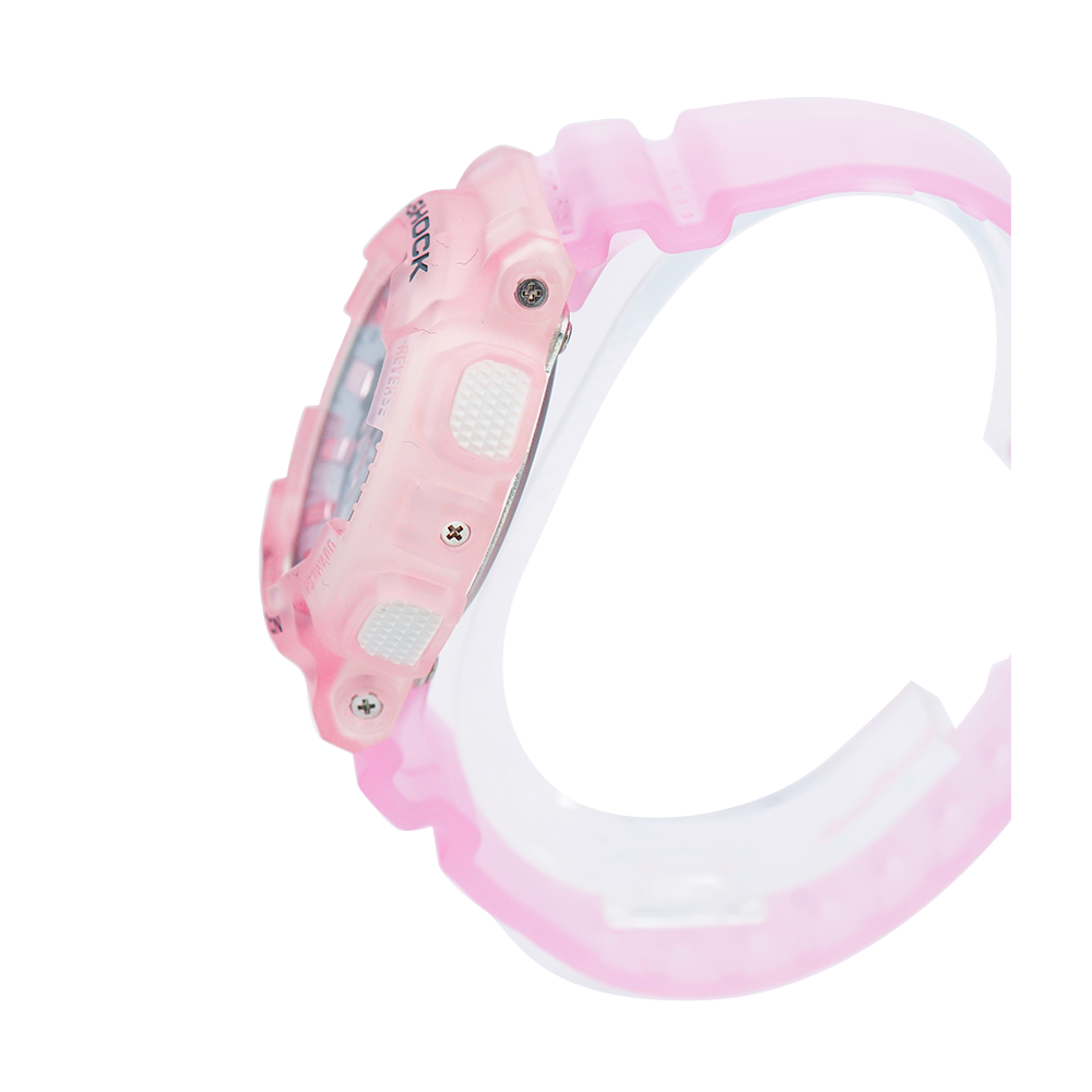Jam Tangan CASIO G-SHOCK GMA-S140NP-4A Neo Punk Women Digital Analog Dial Pink Clear Resin Band