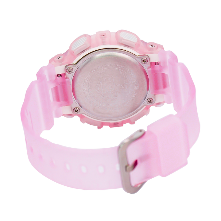 Jam Tangan CASIO G-SHOCK GMA-S140NP-4A Neo Punk Women Digital Analog Dial Pink Clear Resin Band