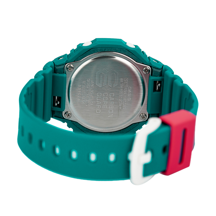 Jam Tangan Casio G-Shock x ITZY GMA-S2100BS-3A Women Spring Summer 2023 Pink Dial Pine Green Resin Band