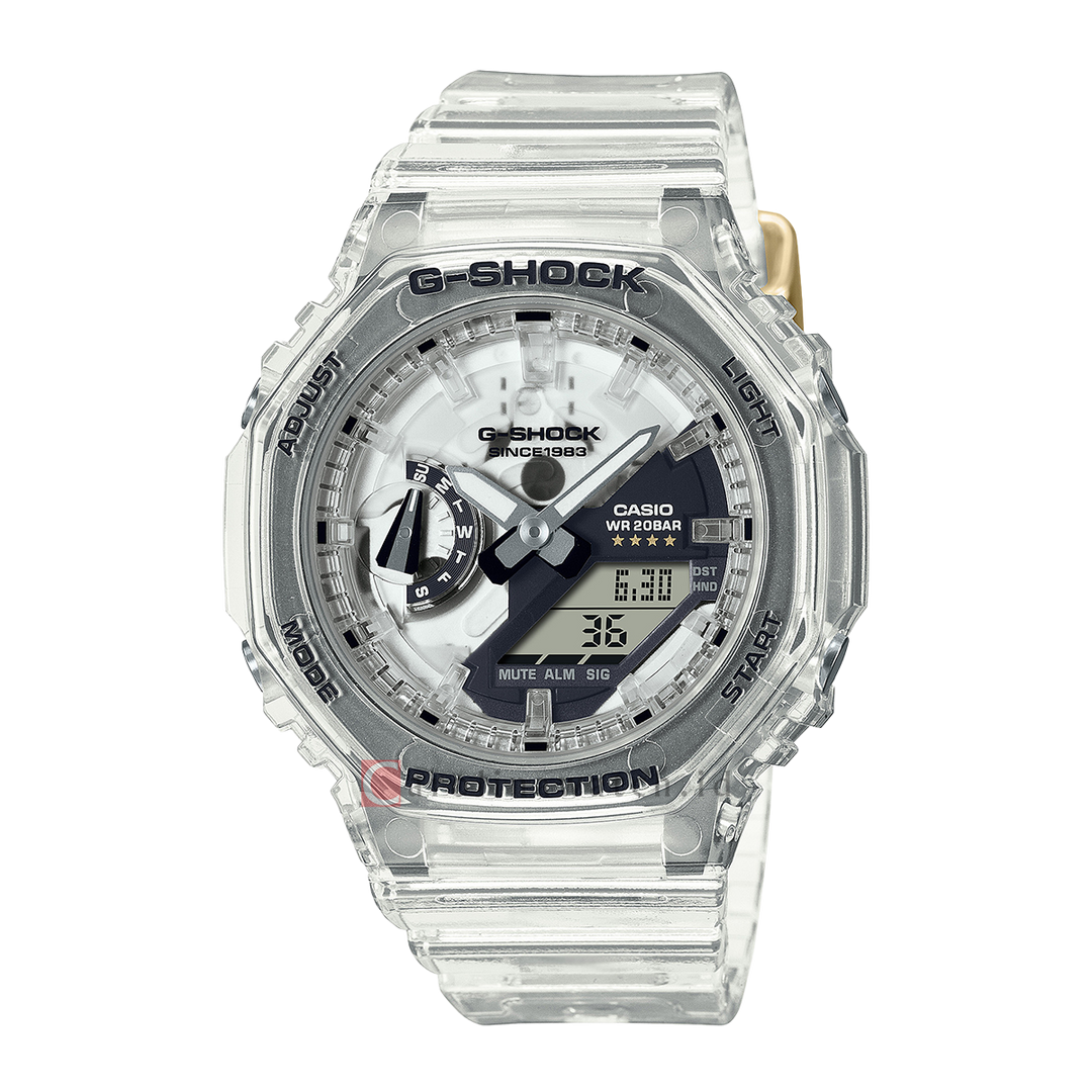 Jam Tangan Casio G-Shock GMA-S2140RX-7A Women 40th Anniversary Clear Remix White Transparent Resin Band Limited Edition