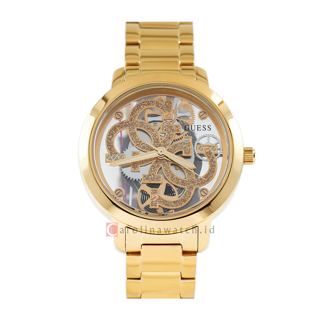 Jam Tangan GUESS GW0300L2 Women Clear Gold Dial Gold Stainless Steel Strap