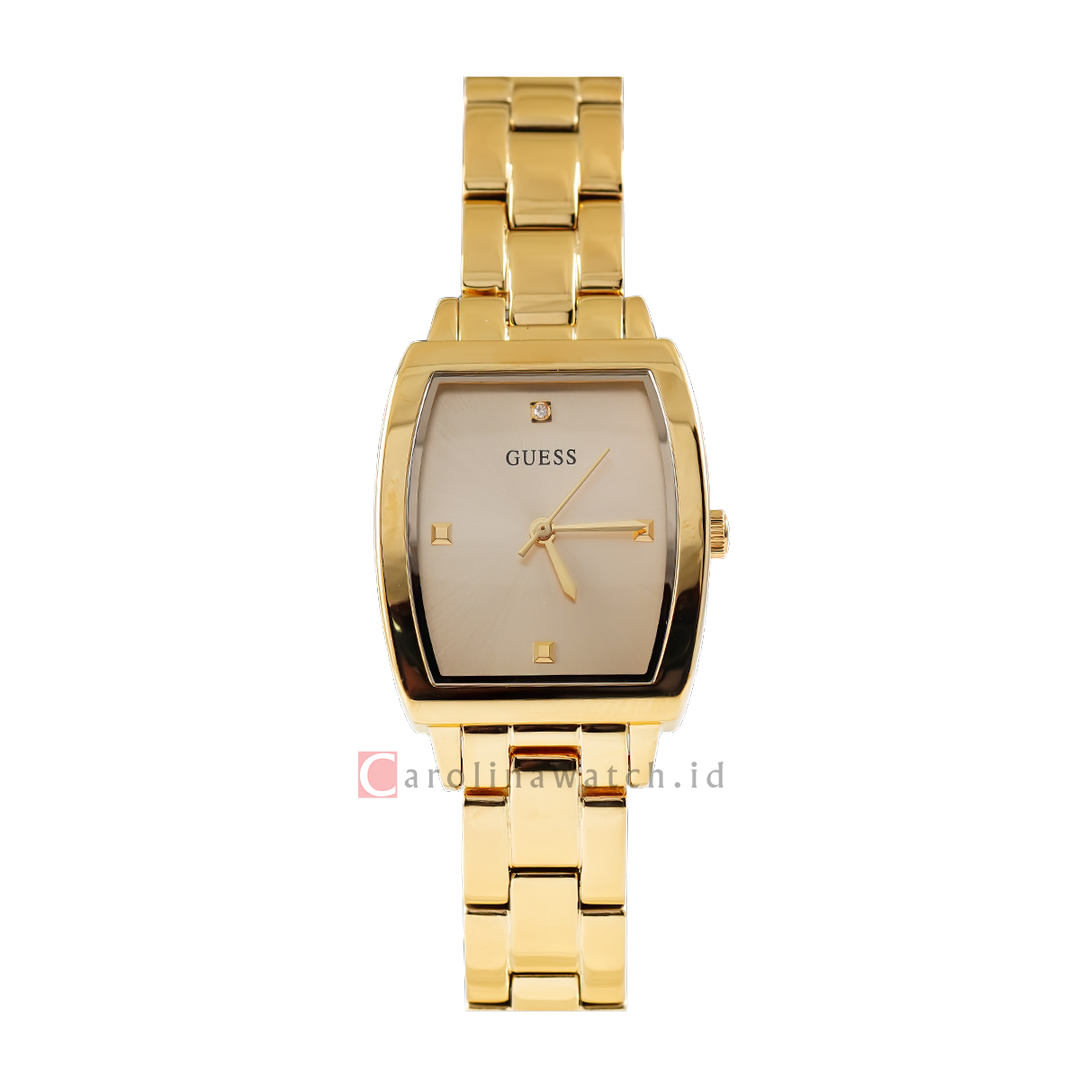 Jam Tangan GUESS GW0384L2 Women Gold Sunray Dial Gold Stainless Steel Strap