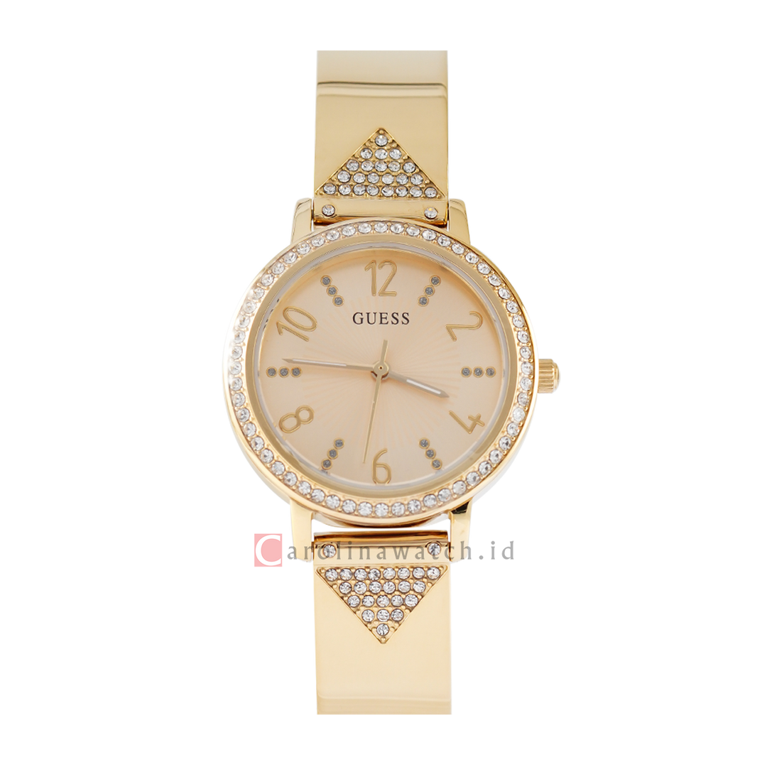 Jam Tangan GUESS GW0474L2 Tri Luxe Women Gold Dial Gold Stainless Steel Strap