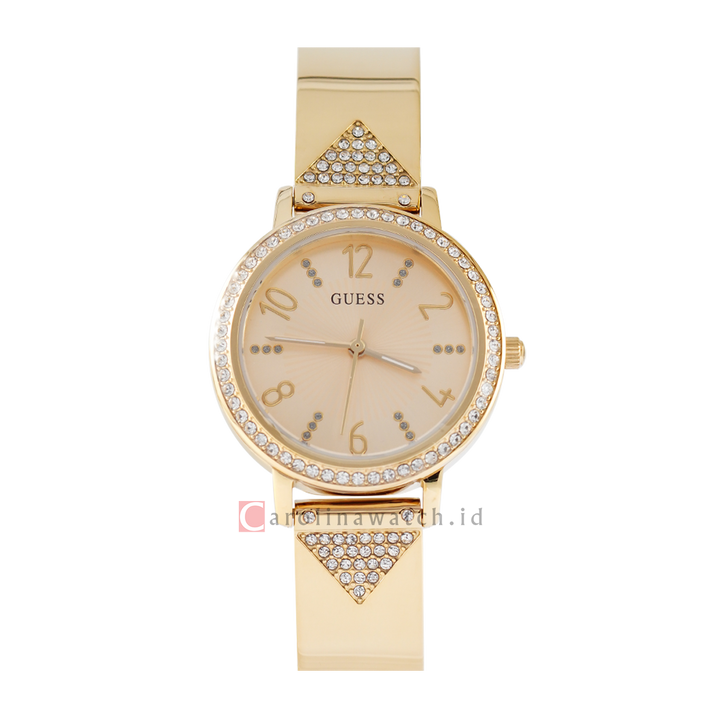 Jam Tangan GUESS GW0474L2 Tri Luxe Women Gold Dial Gold Stainless Steel Strap