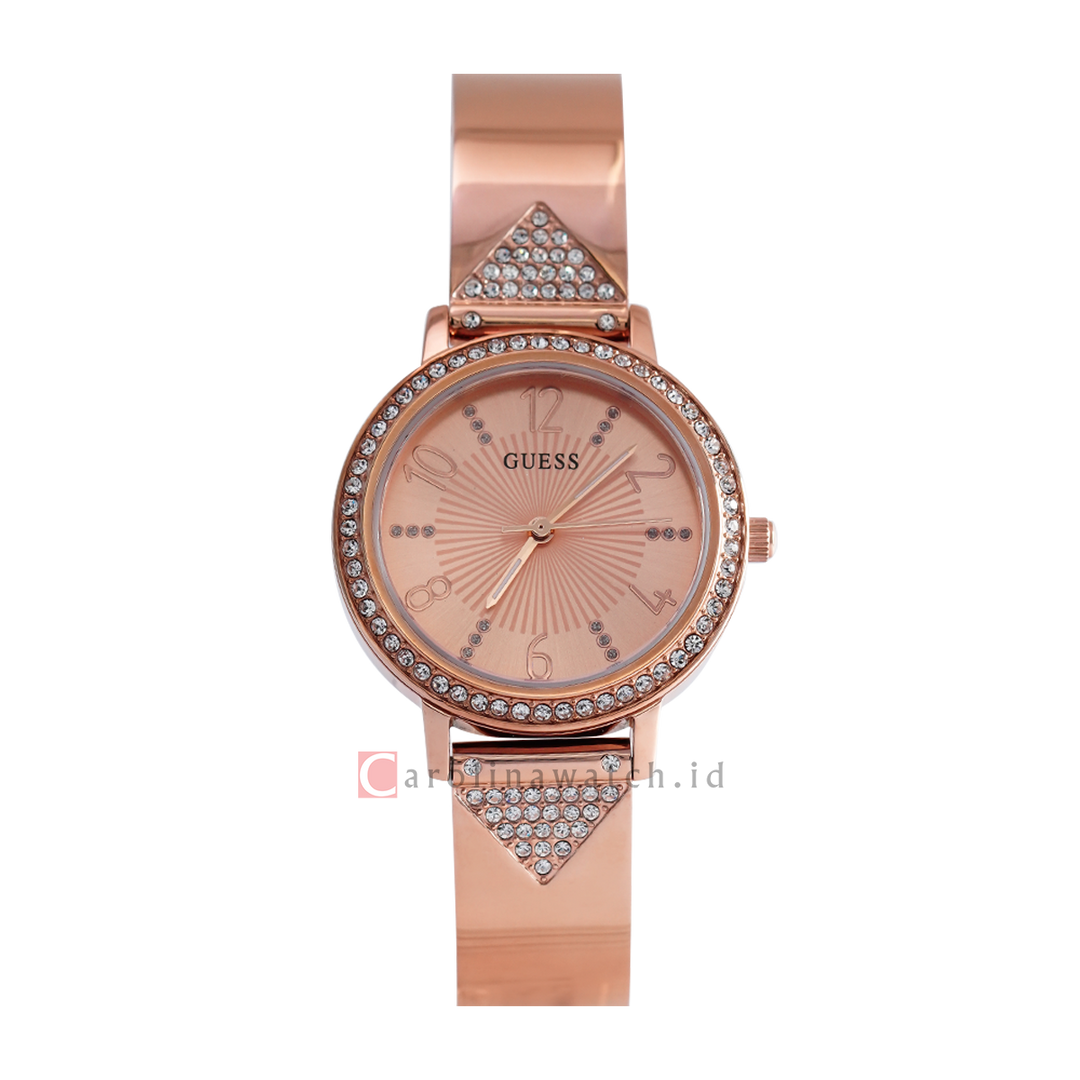 Jam Tangan GUESS GW0474L3 Tri Luxe Women Rose Gold Dial Rose Gold Stainless Steel Strap