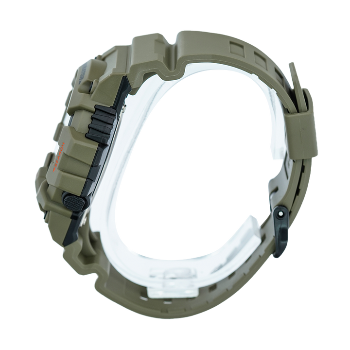 Jam Tangan Casio HDC-700-3A2 Men Black Digital Analog Dial Green Olive Resin Band