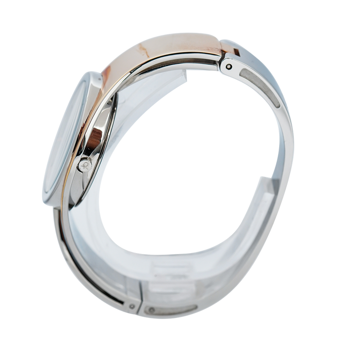 Jam Tangan Calvin Klein K5N2S1Z6 Women Silver Dial Dual Color Stainless Steel Strap