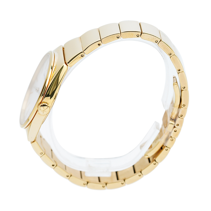 Jam Tangan Calvin Klein K6C2X546 Women Silver Dial Gold Stainless Steel Strap