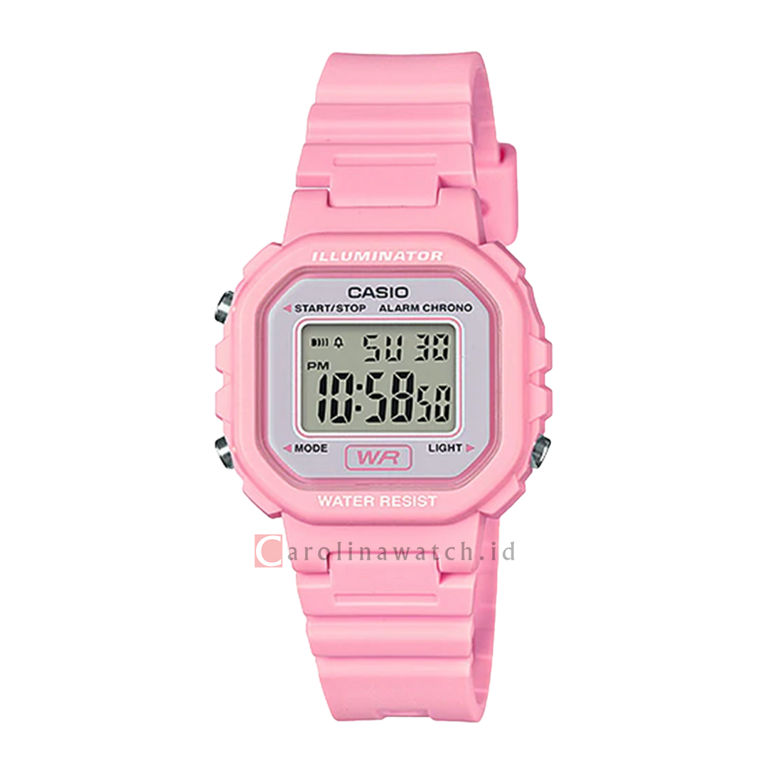 Jam Tangan Casio General LA-20WH-4A1 Women Digital Dial Pink Resin Band