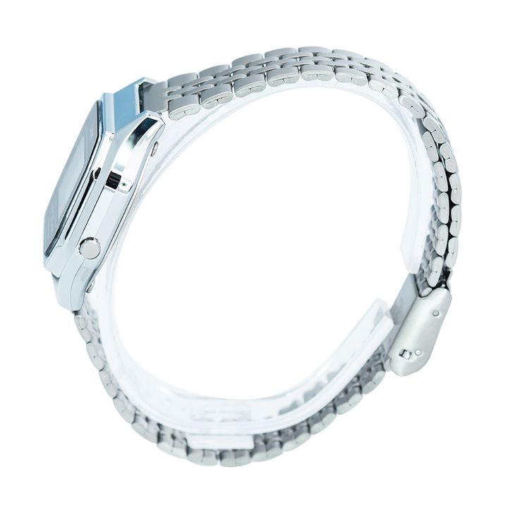 Jam Tangan Casio Vintage LA680WA-1B Women Black Digital Dial Stainless Steel Band