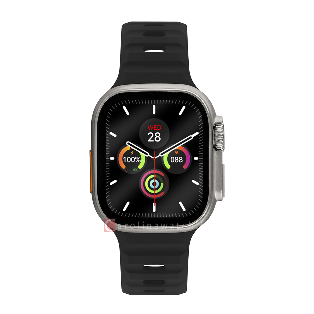 Jam Tangan LEE COOPER Smartwatch LC.SM.3.01 Unisex Digital Dial Black Rubber Strap