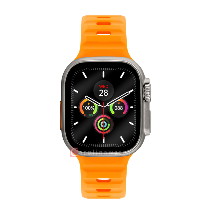Jam Tangan LEE COOPER Smartwatch LC.SM.3.02 Unisex Digital Dial Orange Rubber Strap