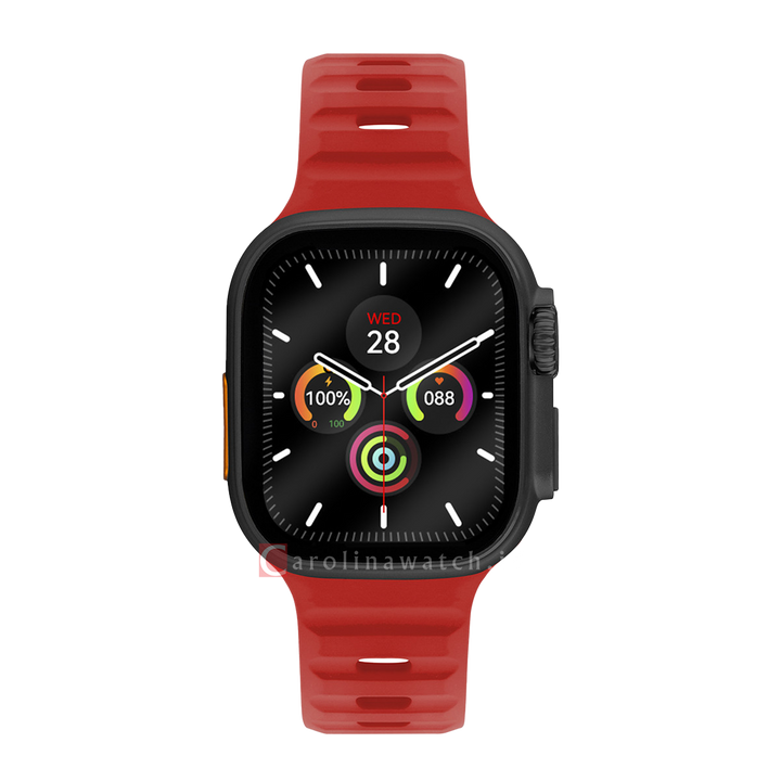 Jam Tangan LEE COOPER Smartwatch LC.SM.3.05 Unisex Digital Dial Red Rubber Strap