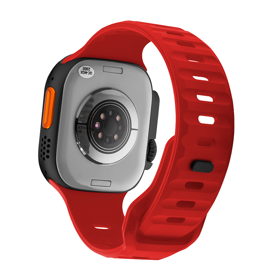 Jam Tangan LEE COOPER Smartwatch LC.SM.3.05 Unisex Digital Dial Red Rubber Strap