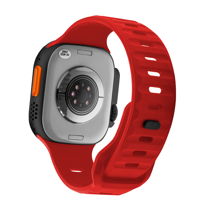 Jam Tangan LEE COOPER Smartwatch LC.SM.3.05 Unisex Digital Dial Red Rubber Strap