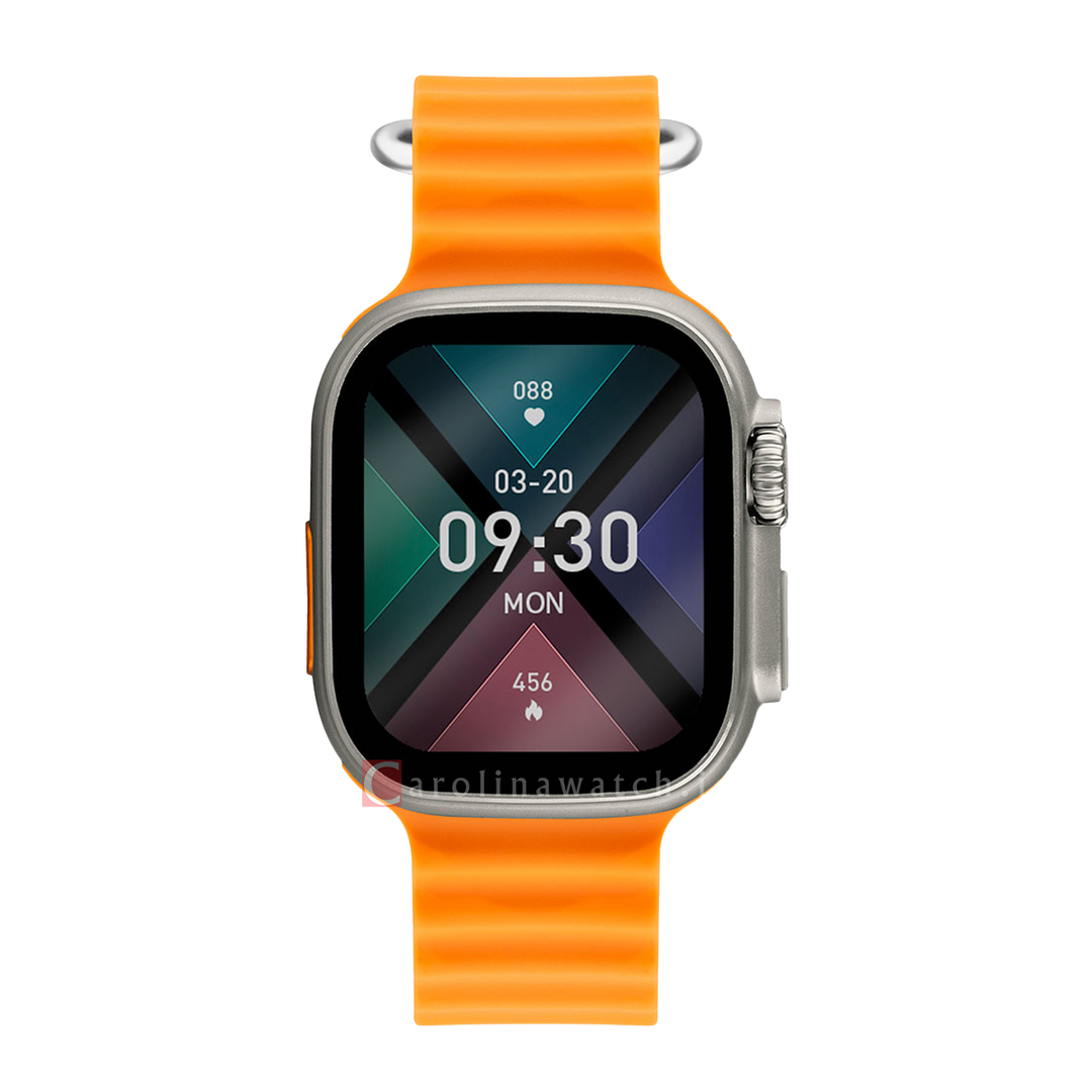 Jam Tangan LEE COOPER Smartwatch LC.SM.3.09 Unisex Digital Dial Orange Rubber Strap