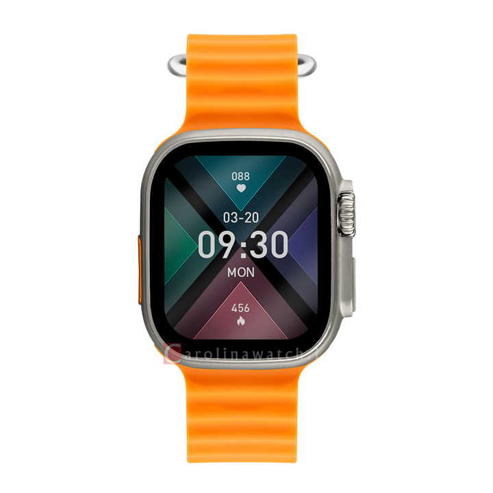 Jam Tangan LEE COOPER Smartwatch LC.SM.3.09 Unisex Digital Dial Orange Rubber Strap