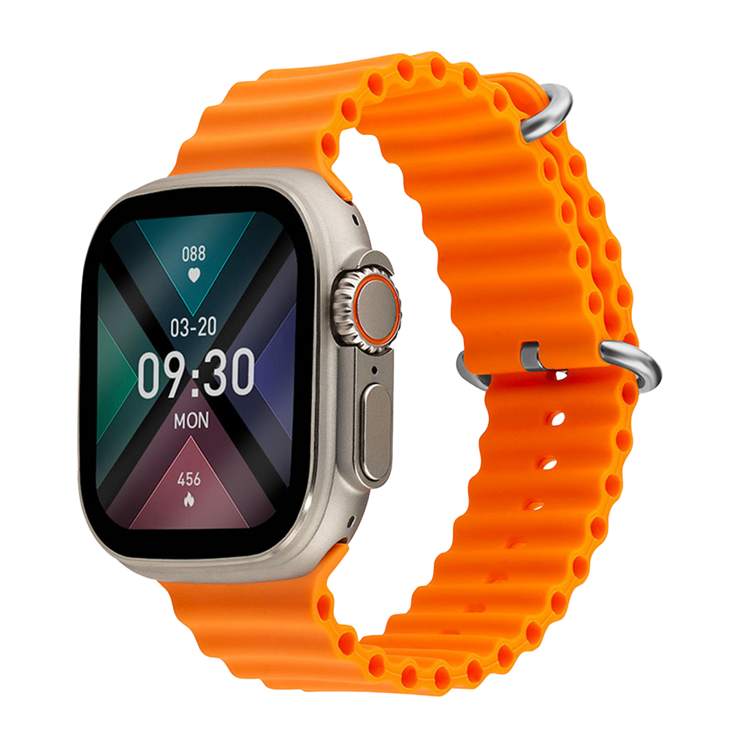Jam Tangan LEE COOPER Smartwatch LC.SM.3.09 Unisex Digital Dial Orange Rubber Strap