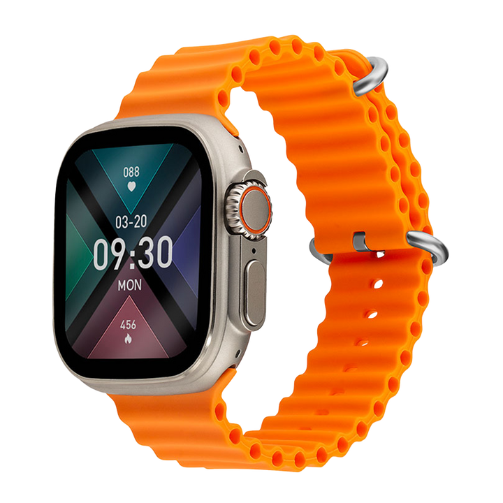 Jam Tangan LEE COOPER Smartwatch LC.SM.3.09 Unisex Digital Dial Orange Rubber Strap