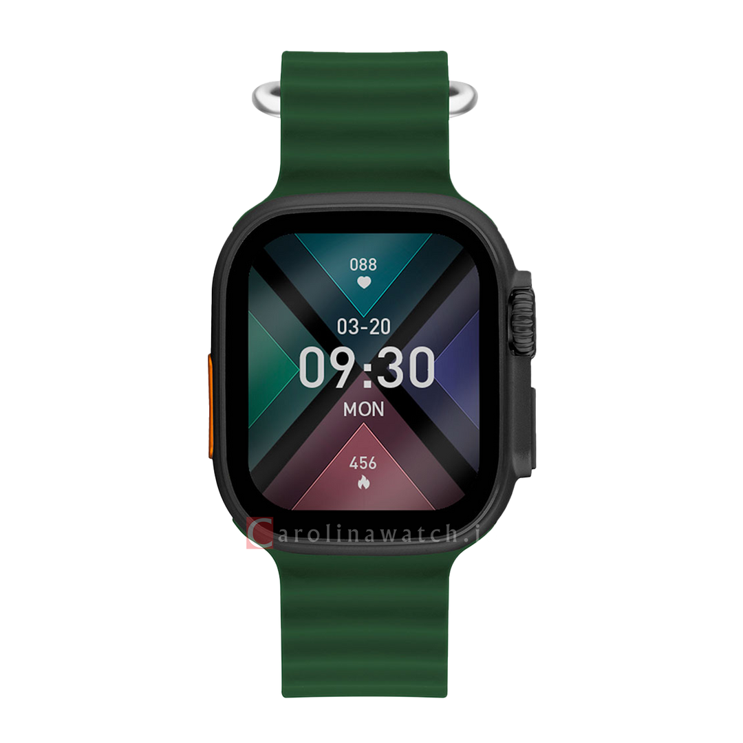 Jam Tangan LEE COOPER Smartwatch LC.SM.3.10 Unisex Digital Dial Green Rubber Strap