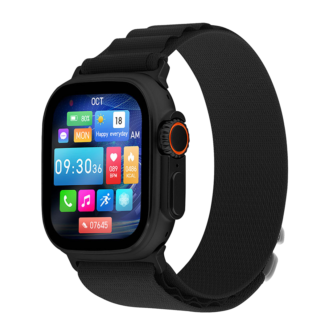 Jam Tangan LEE COOPER Smartwatch LC.SM.3.12 Unisex Digital Dial Black Fabric Strap