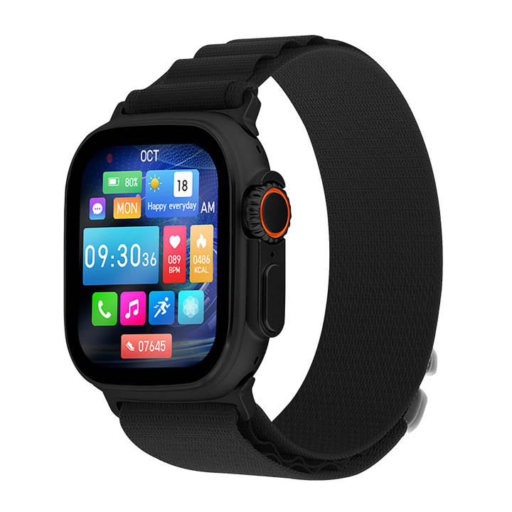 Jam Tangan LEE COOPER Smartwatch LC.SM.3.12 Unisex Digital Dial Black Fabric Strap