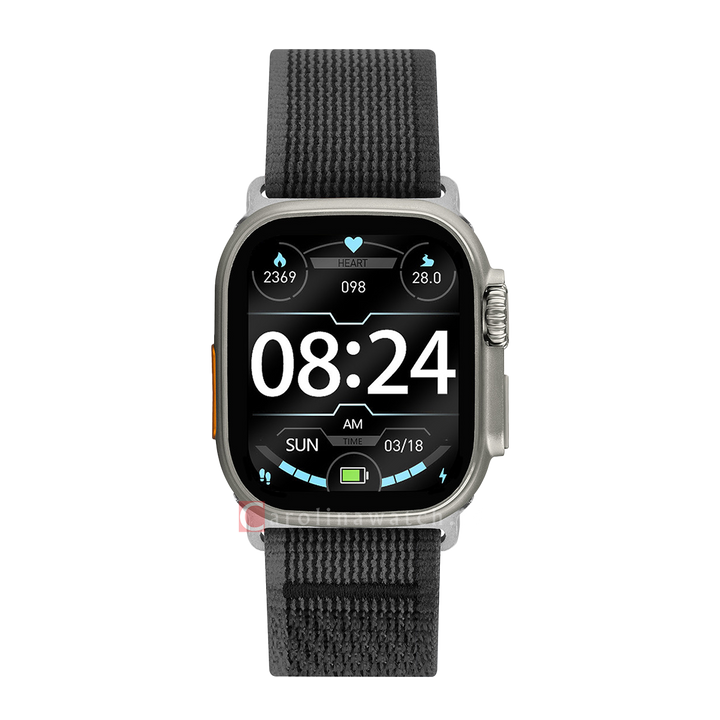 Jam Tangan LEE COOPER Smartwatch LC.SM.3.15 Unisex Digital Dial Grey Nylon Strap