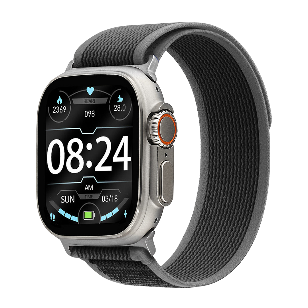 Jam Tangan LEE COOPER Smartwatch LC.SM.3.15 Unisex Digital Dial Grey Nylon Strap