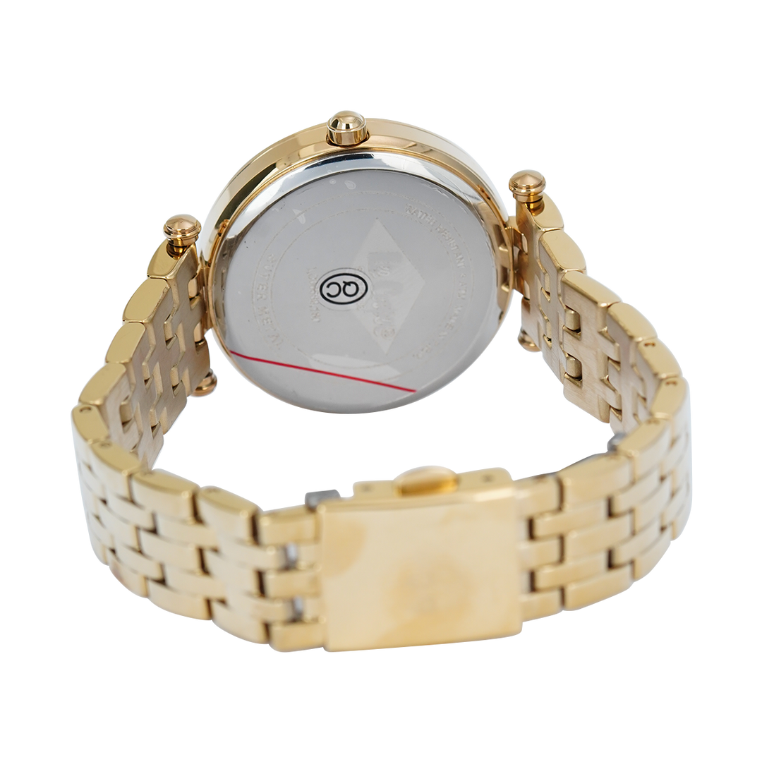 Jam Tangan LEE COOPER LC06589.130 Women White Dial Gold Stainless Steel Strap