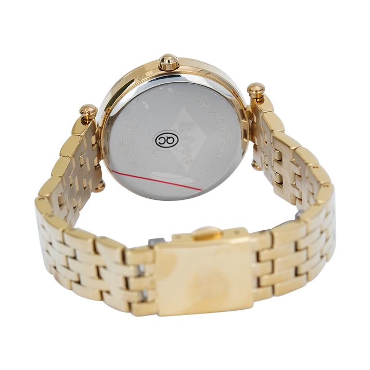 Jam Tangan LEE COOPER LC06589.130 Women White Dial Gold Stainless Steel Strap