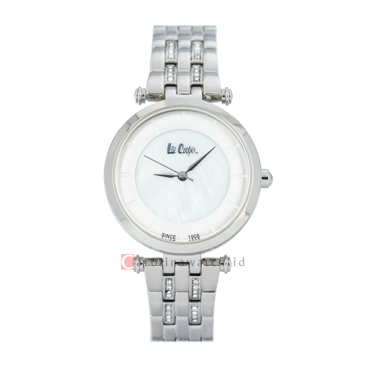 Jam Tangan LEE COOPER LC06589.320 Women White Dial Silver Stainless Steel Strap