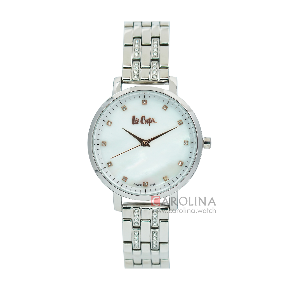 Jam Tangan LEE COOPER LC06627.320 Women White Dial Silver Stainless Steel Strap