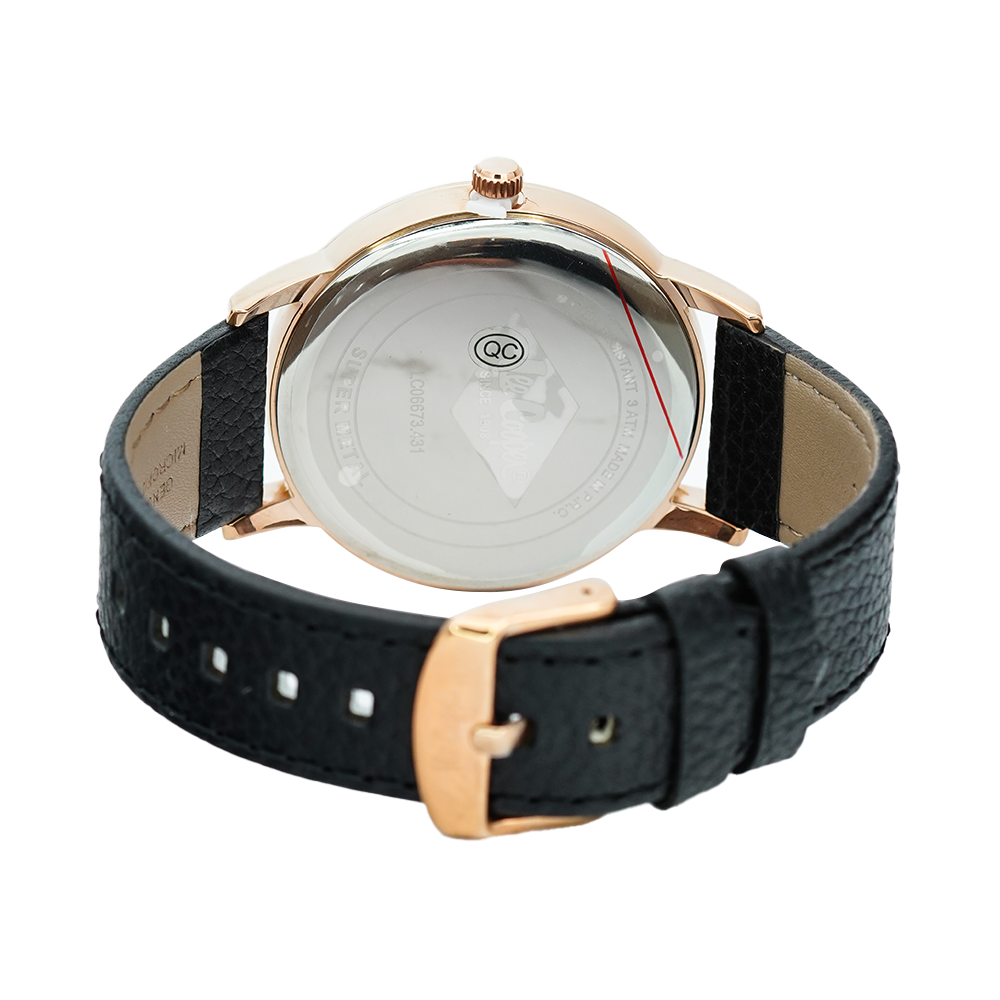 Jam Tangan LEE COOPER LC06673.431 Men White Dial Black Leather Strap