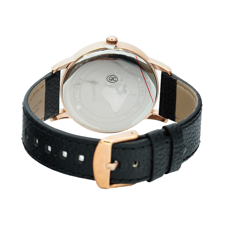Jam Tangan LEE COOPER LC06673.431 Men White Dial Black Leather Strap
