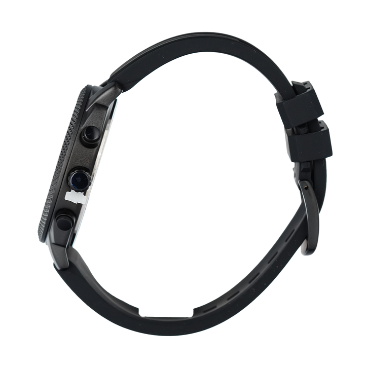 Jam Tangan LEE COOPER LC07428.651 Men Black Dial Rubber Strap